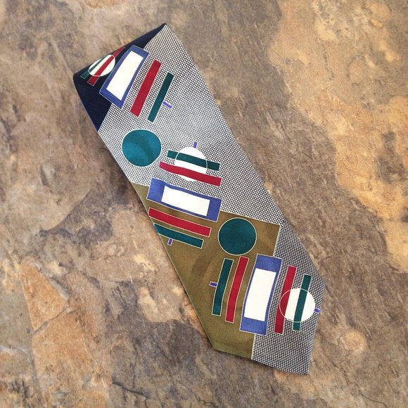 Classic Retro 40's Style Silk Tie - Picture 1 of 2